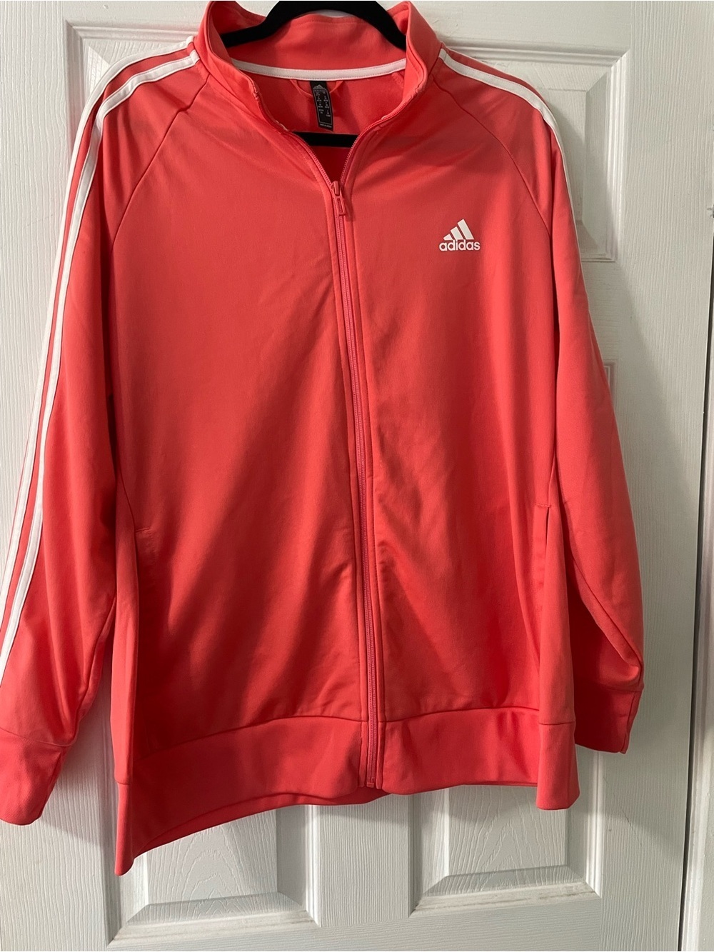 ADIDAS Coral Pink Women's Full-Zip Bomber Track Jacket - Picture 4 of 5